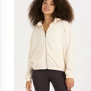 Vuori Cream Zip-Up Hoodie